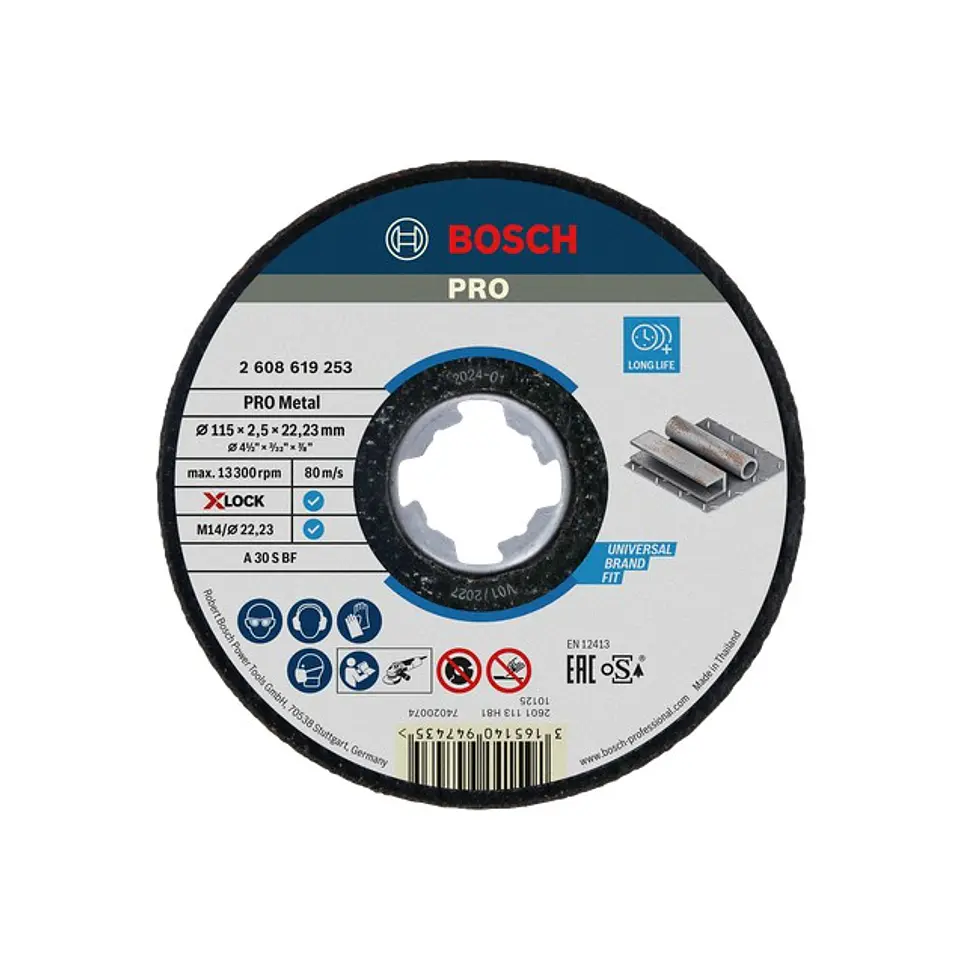 Disco abrasivo Ø115mm colado PRO Metal BOSCH 1