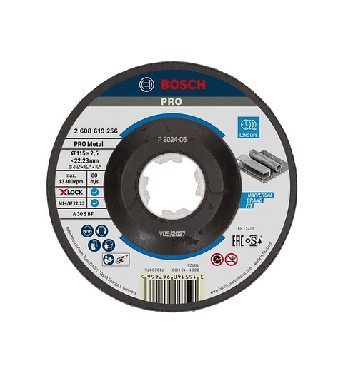 Disco abrasivo Ø115mm colado PRO Metal BOSCH