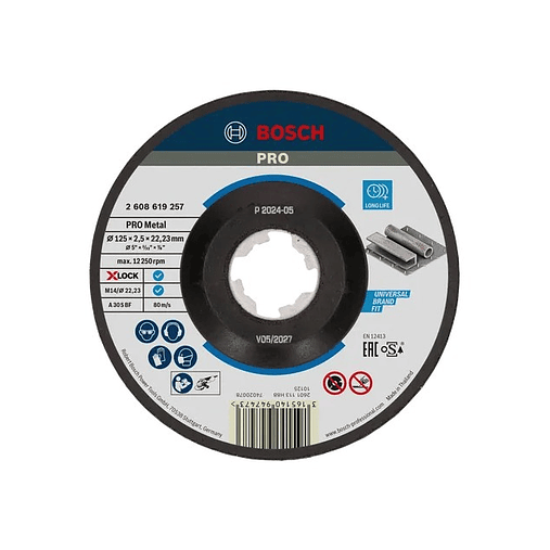 Disco abrasivo Ø125mm colado PRO Metal BOSCH 1