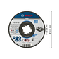 Disco abrasivo Ø115mm colado PRO Metal BOSCH - Thumbnail 2