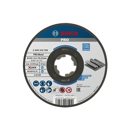 Disco abrasivo Ø115mm colado PRO Metal BOSCH 1