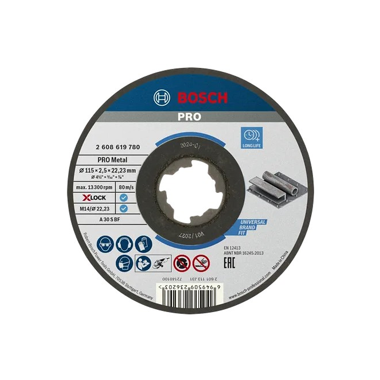 Disco abrasivo Ø115mm colado PRO Metal BOSCH 1