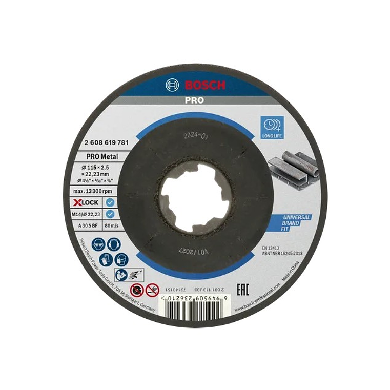 Disco abrasivo Ø115mm colado PRO Metal BOSCH 1