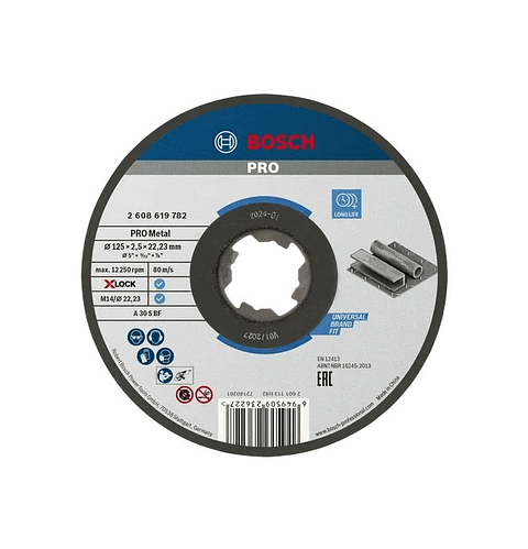 Disco abrasivo Ø125mm colado PRO Metal BOSCH