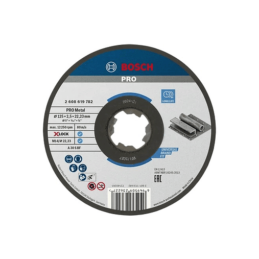 Disco abrasivo Ø125mm colado PRO Metal BOSCH 1