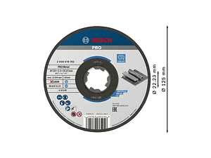 Disco abrasivo Ø125mm colado PRO Metal BOSCH