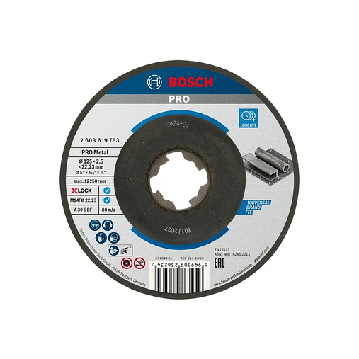Disco abrasivo Ø125mm colado PRO Metal BOSCH 1