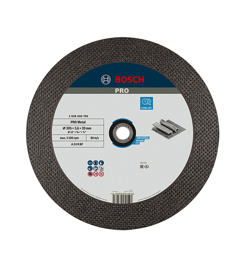 Disco abrasivo Ø305mm colado PRO Metal BOSCH 