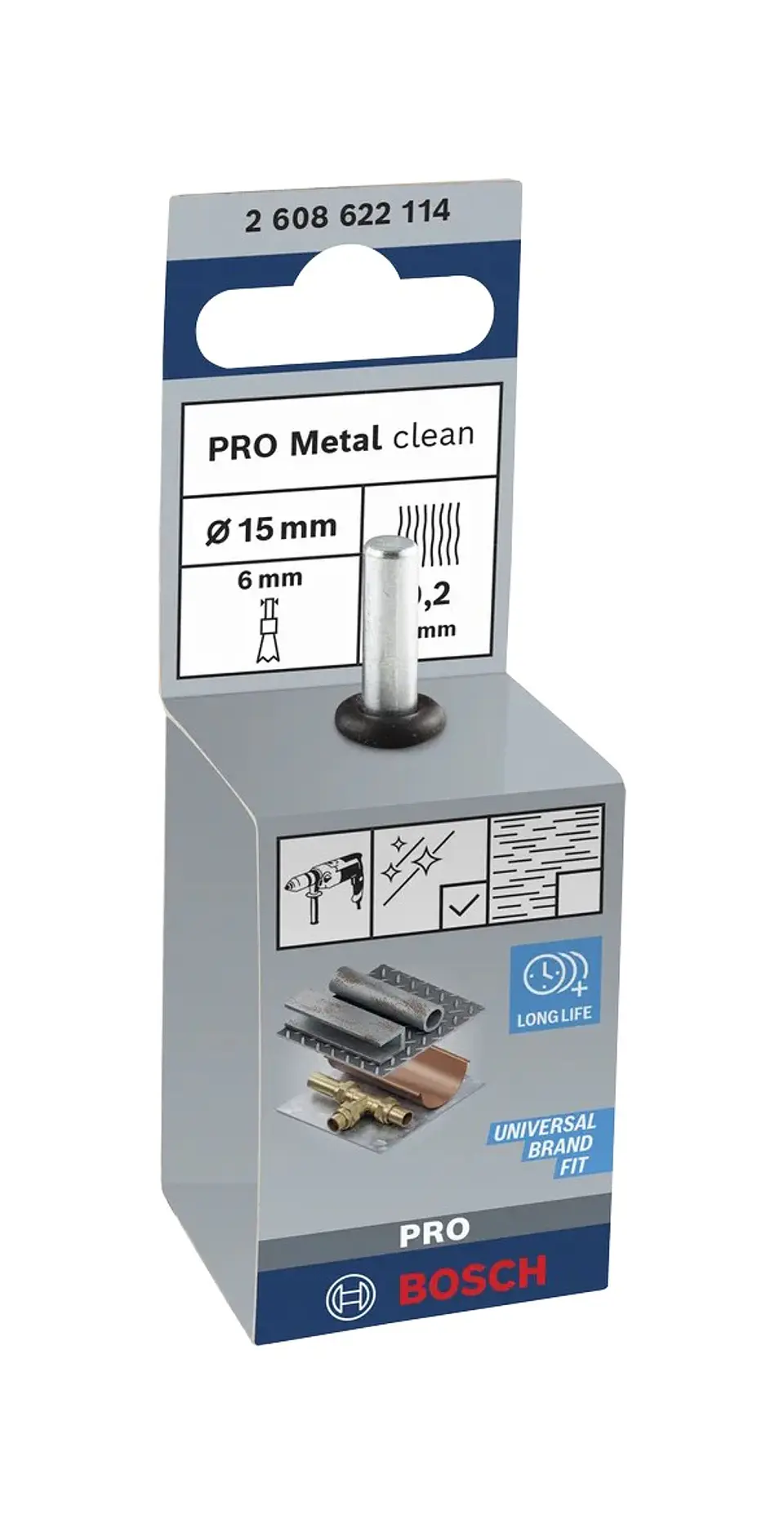 Catrabucha de pontas Ø15mm PRO Metal clean BOSCH 8