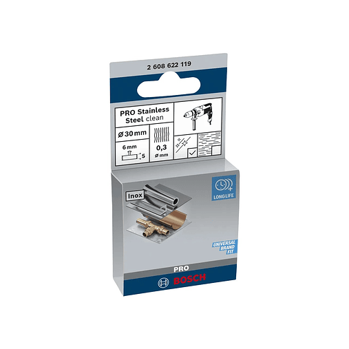 Catrabucha em disco Ø30mm PRO Stainless Steel clean BOSCH  3