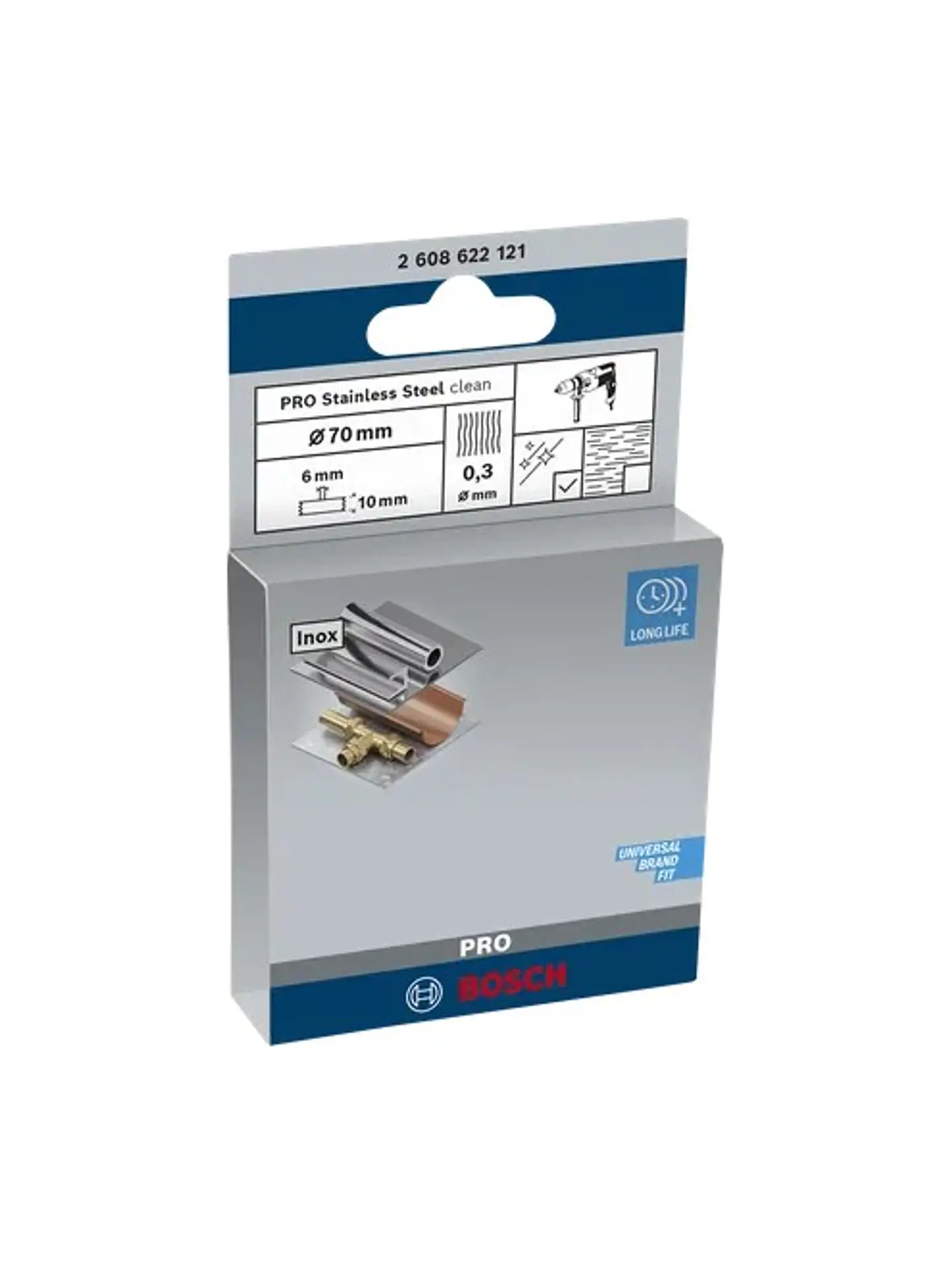 Catrabucha em disco Ø70mm PRO Stainless Steel clean BOSCH 3