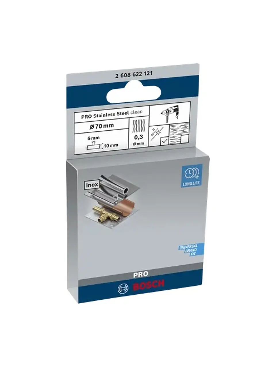 Catrabucha em disco Ø70mm PRO Stainless Steel clean BOSCH 3