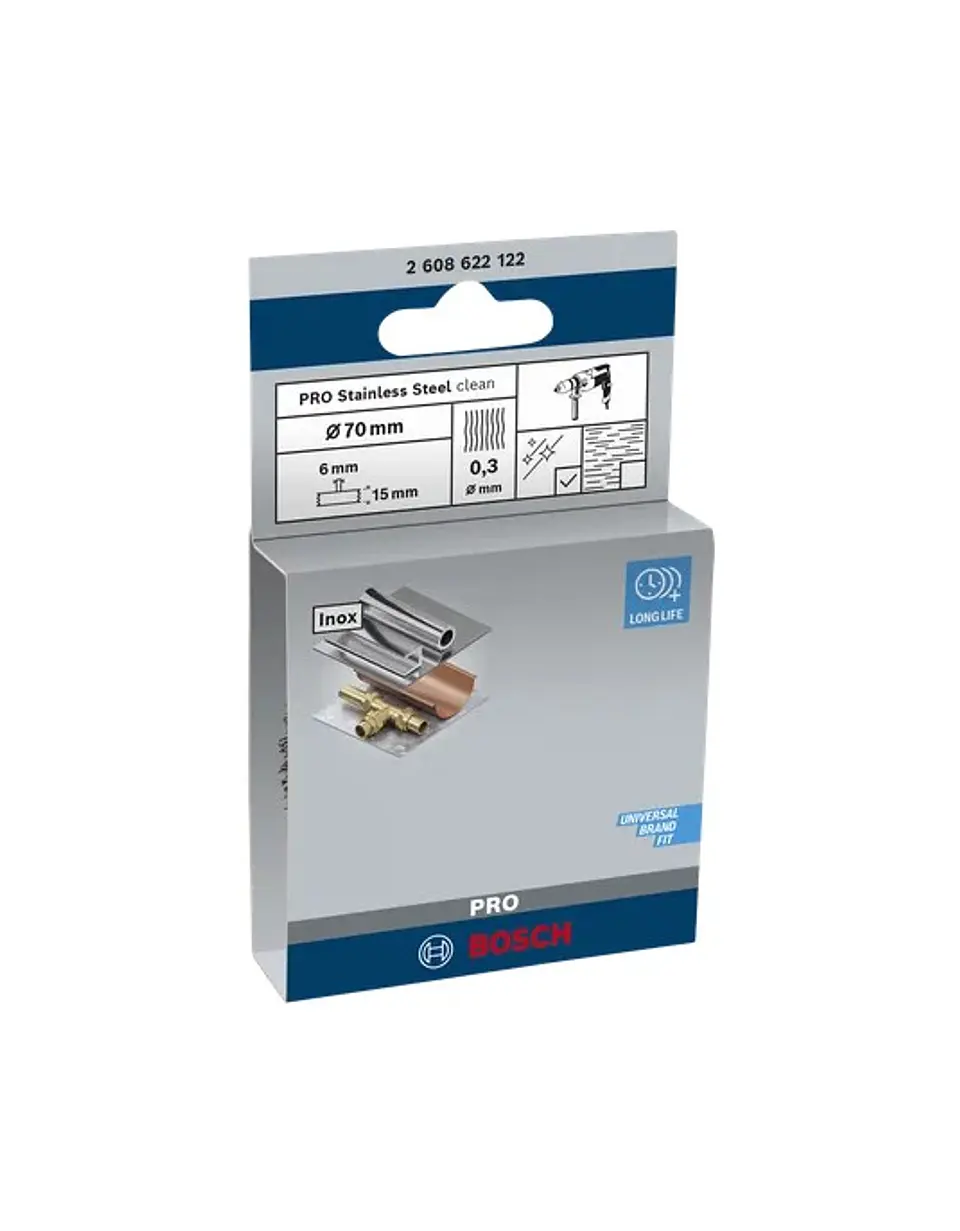 Catrabucha em disco Ø70mm PRO Stainless Steel clean BOSCH 3