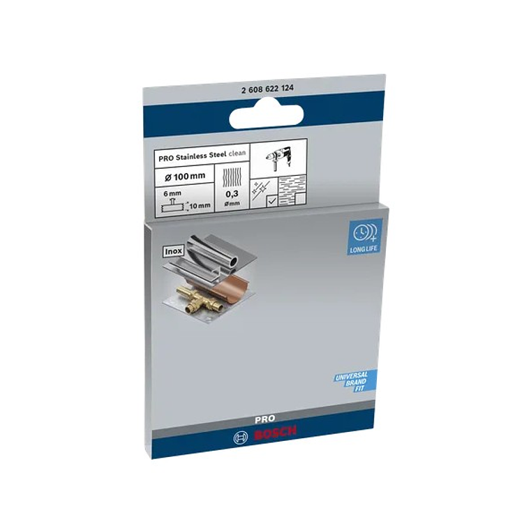 Catrabucha em disco Ø100mm PRO Stainless Steel clean BOSCH 3