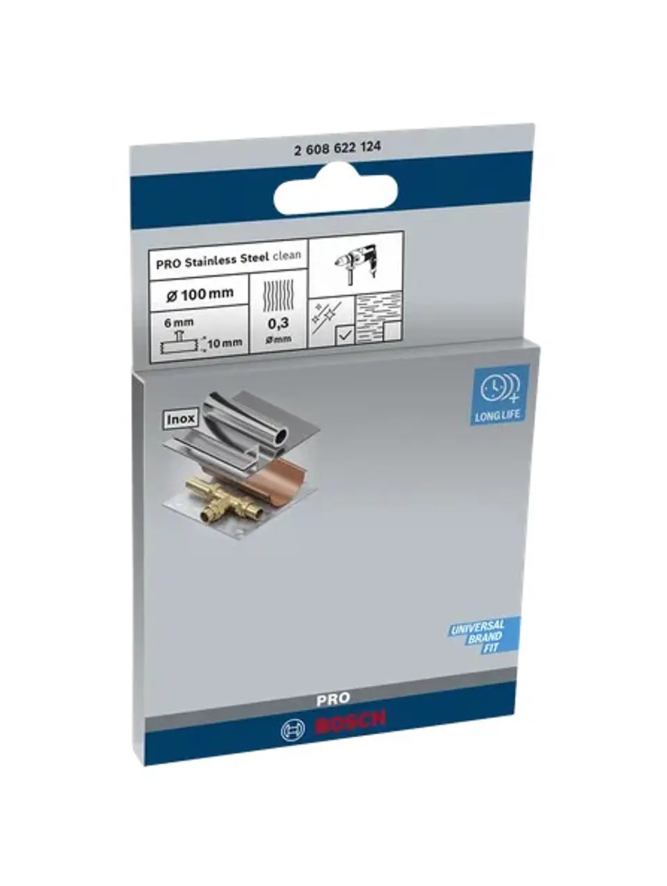Catrabucha em disco Ø100mm PRO Stainless Steel clean BOSCH 3