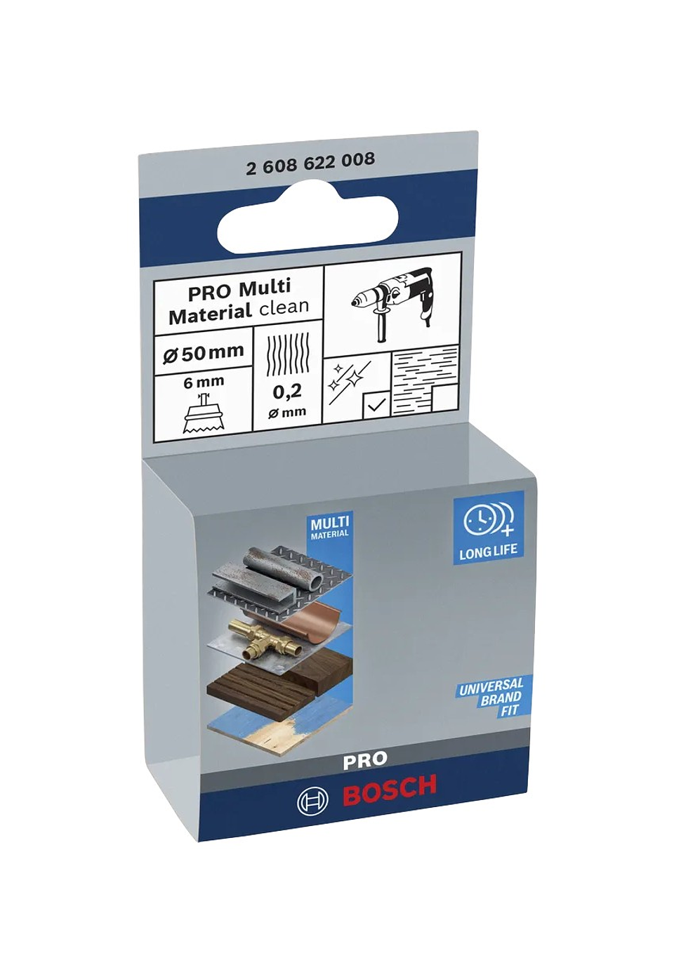 Catrabucha em copo Ø50mm PRO Multi Material clean BOSCH  3