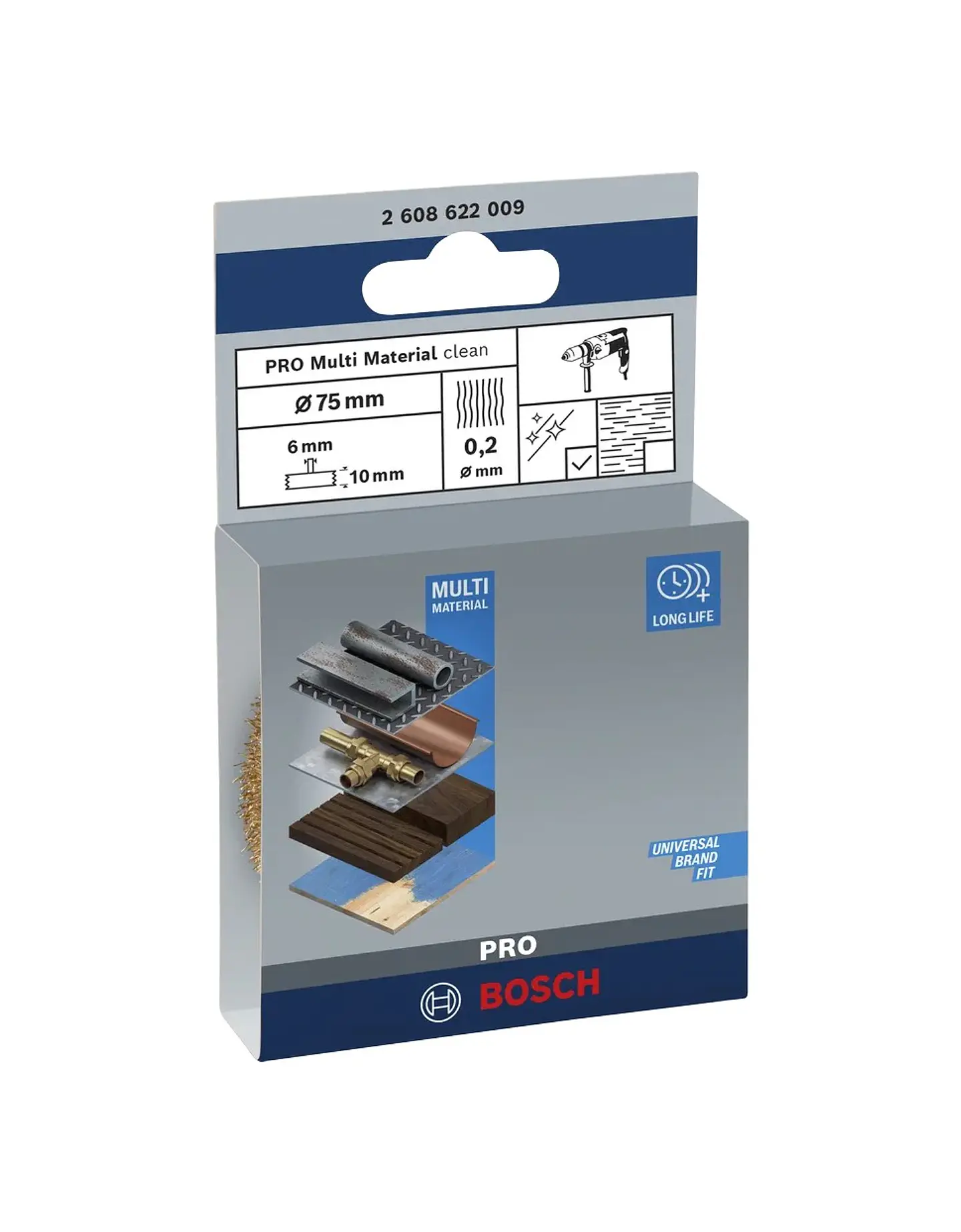 Catrabucha em disco Ø75mm PRO Multi Material clean BOSCH  2
