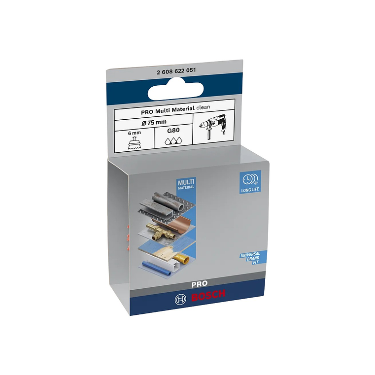 Catrabucha em copo Ø75mm PRO Multi Material clean BOSCH  4