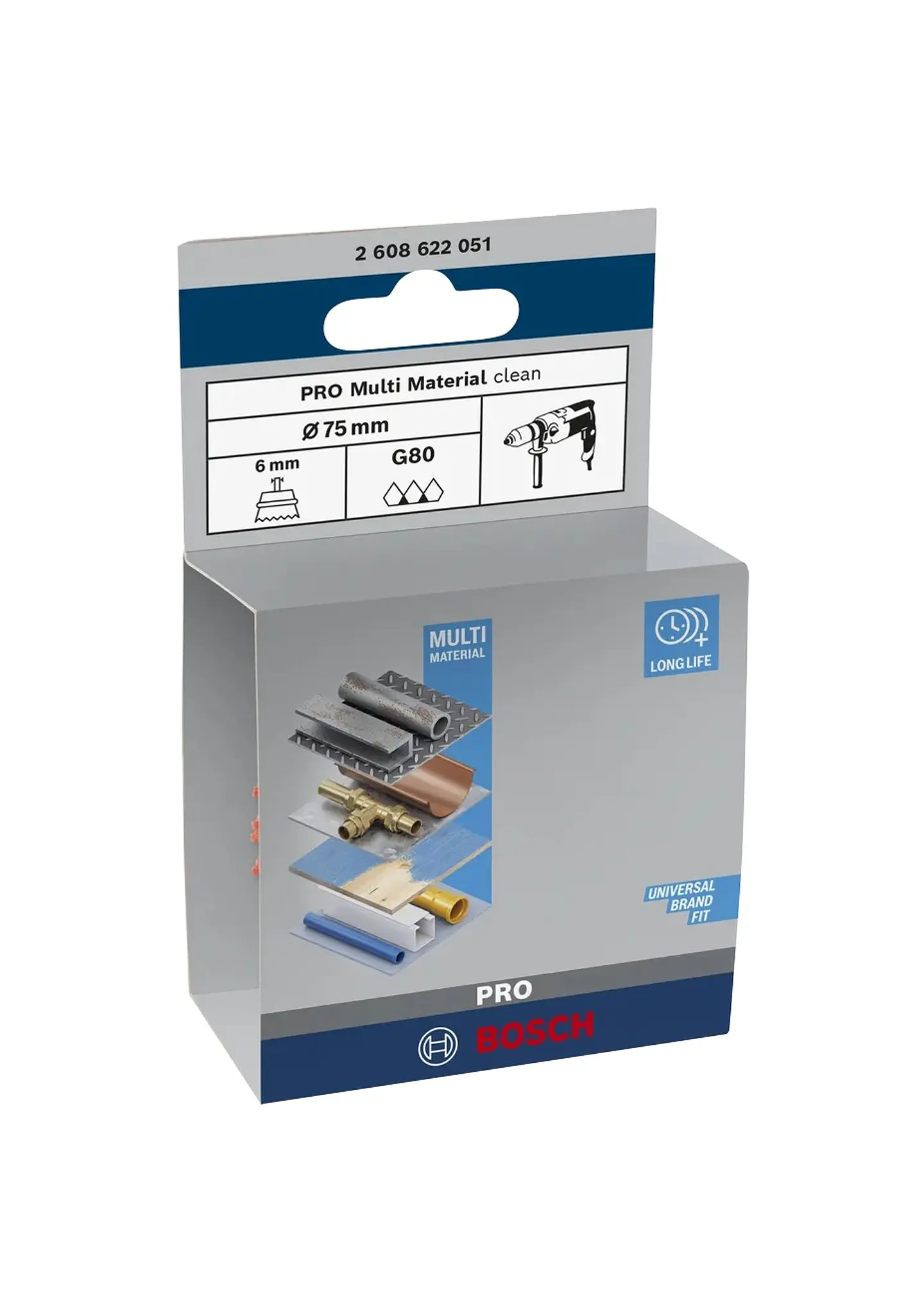 Catrabucha em copo Ø75mm PRO Multi Material clean BOSCH  4