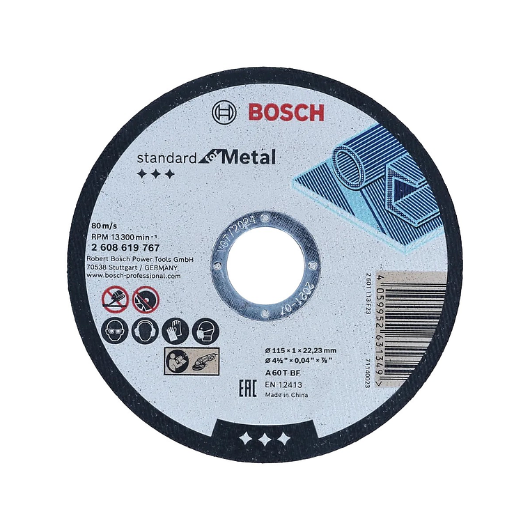 Disco de corte Standard Ø115mm para Metal BOSCH  1