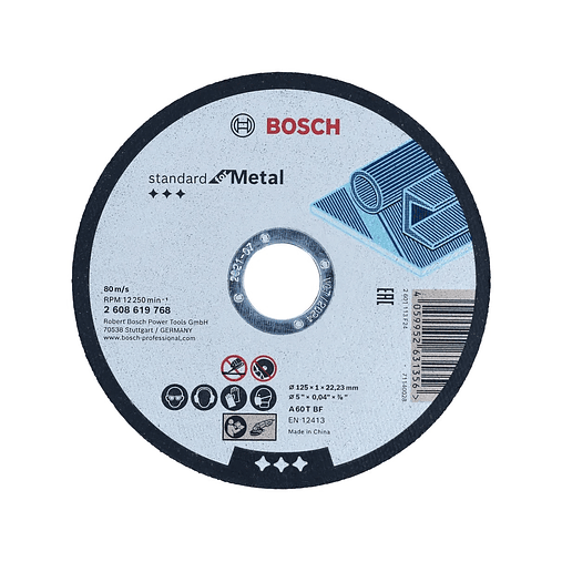 Disco de corte Standard Ø125mm para Metal BOSCH 1