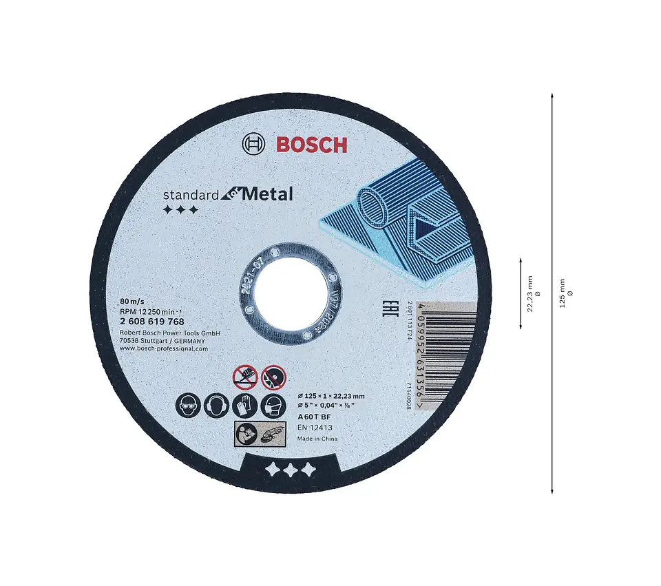 Disco de corte Standard Ø125mm para Metal BOSCH 2