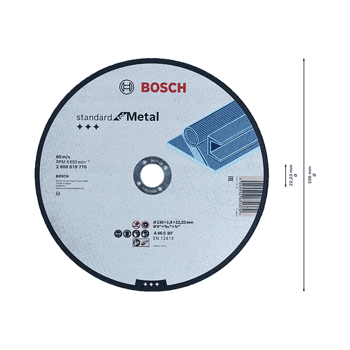Disco de corte Ø230mm Standard for Metal BOSCH  2