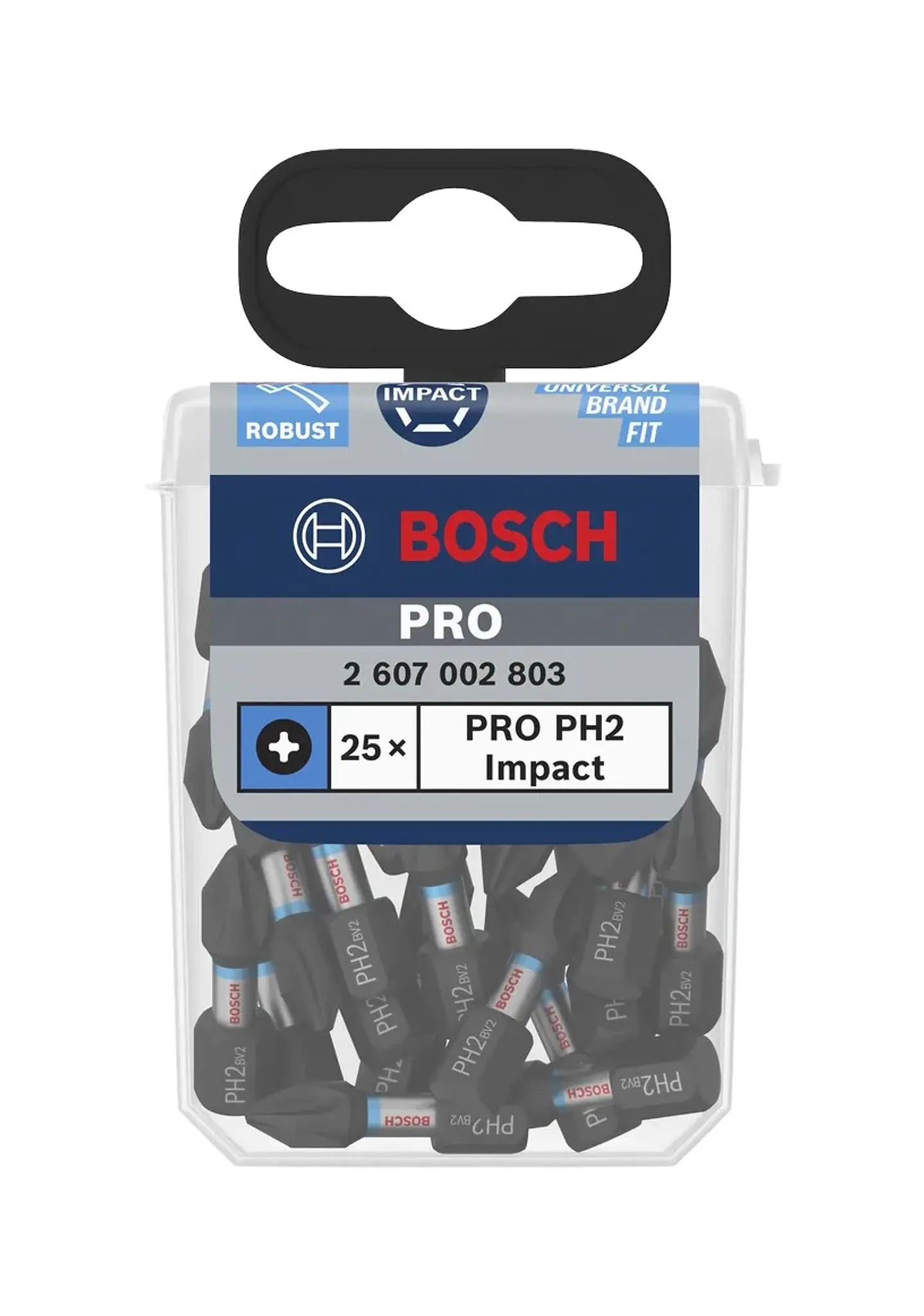 Ponta de aparafusar PRO Impact PH2 x 25mm (25 unids) BOSCH  4