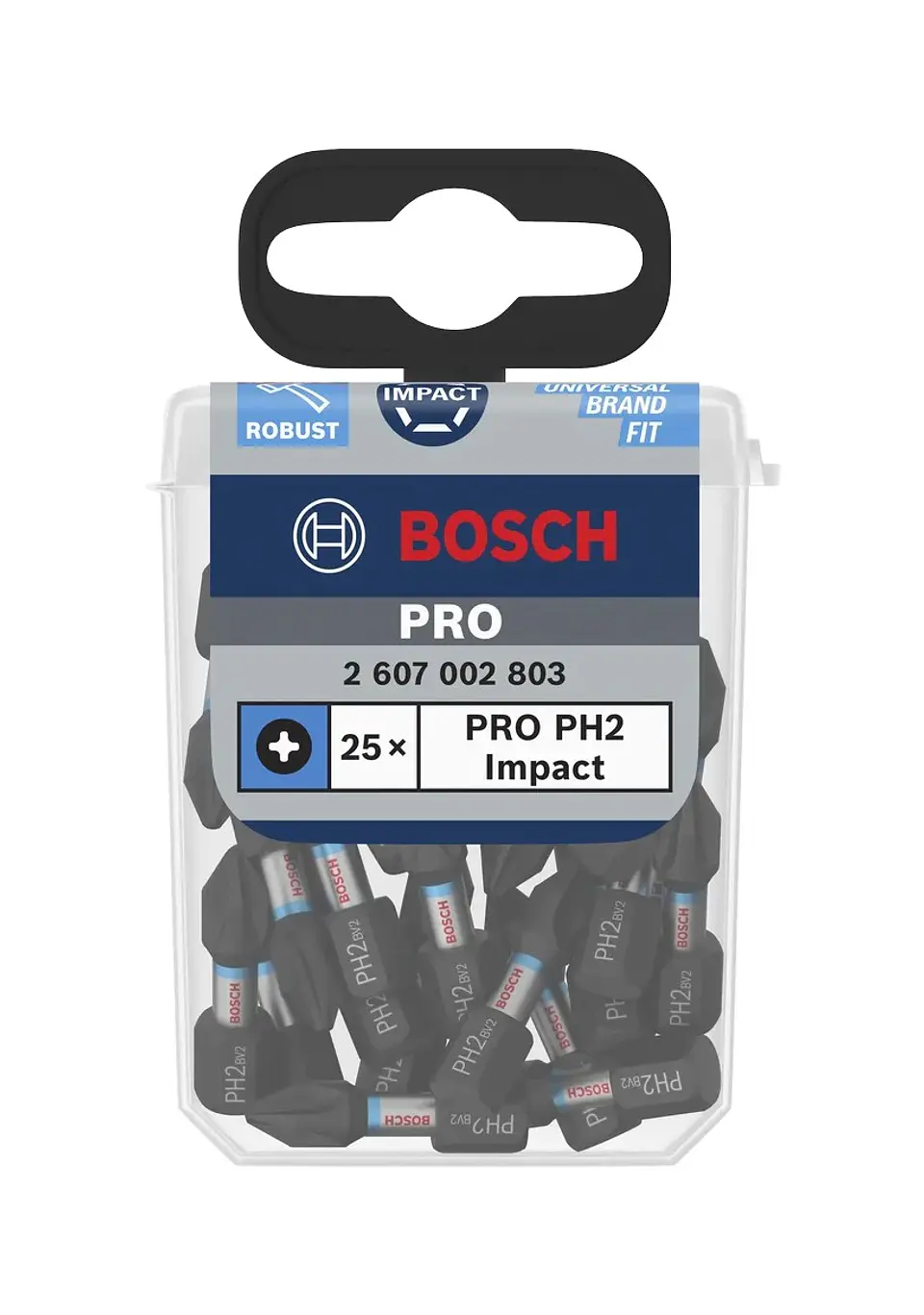 Ponta de aparafusar PRO Impact PH2 x 25mm (25 unids) BOSCH  4