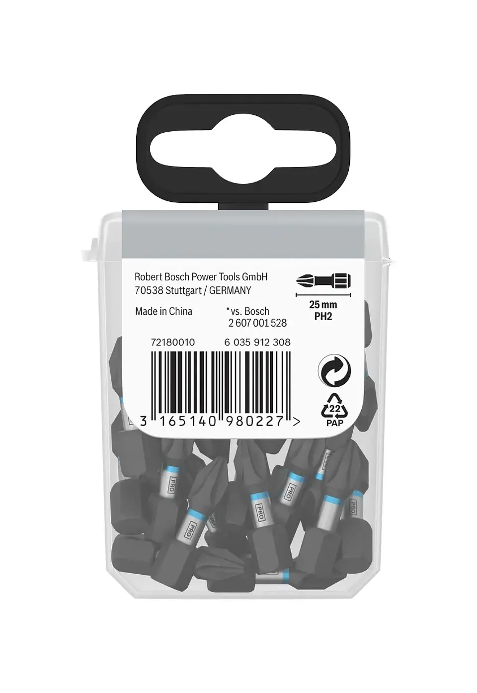 Ponta de aparafusar PRO Impact PH2 x 25mm (25 unids) BOSCH  10