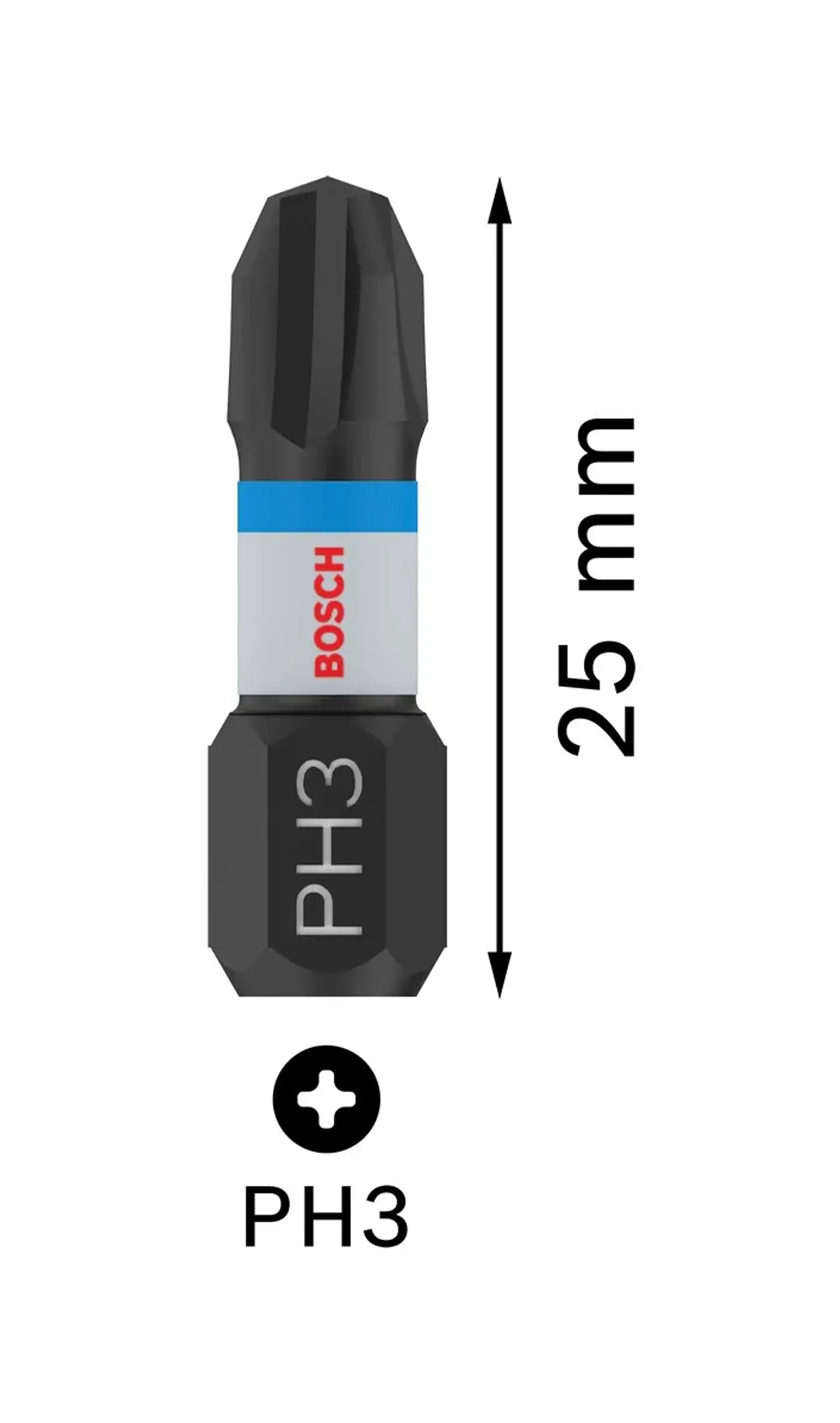 Ponta de aparafusar PRO Impact PH2 x 25mm (2 unids) BOSCH 3