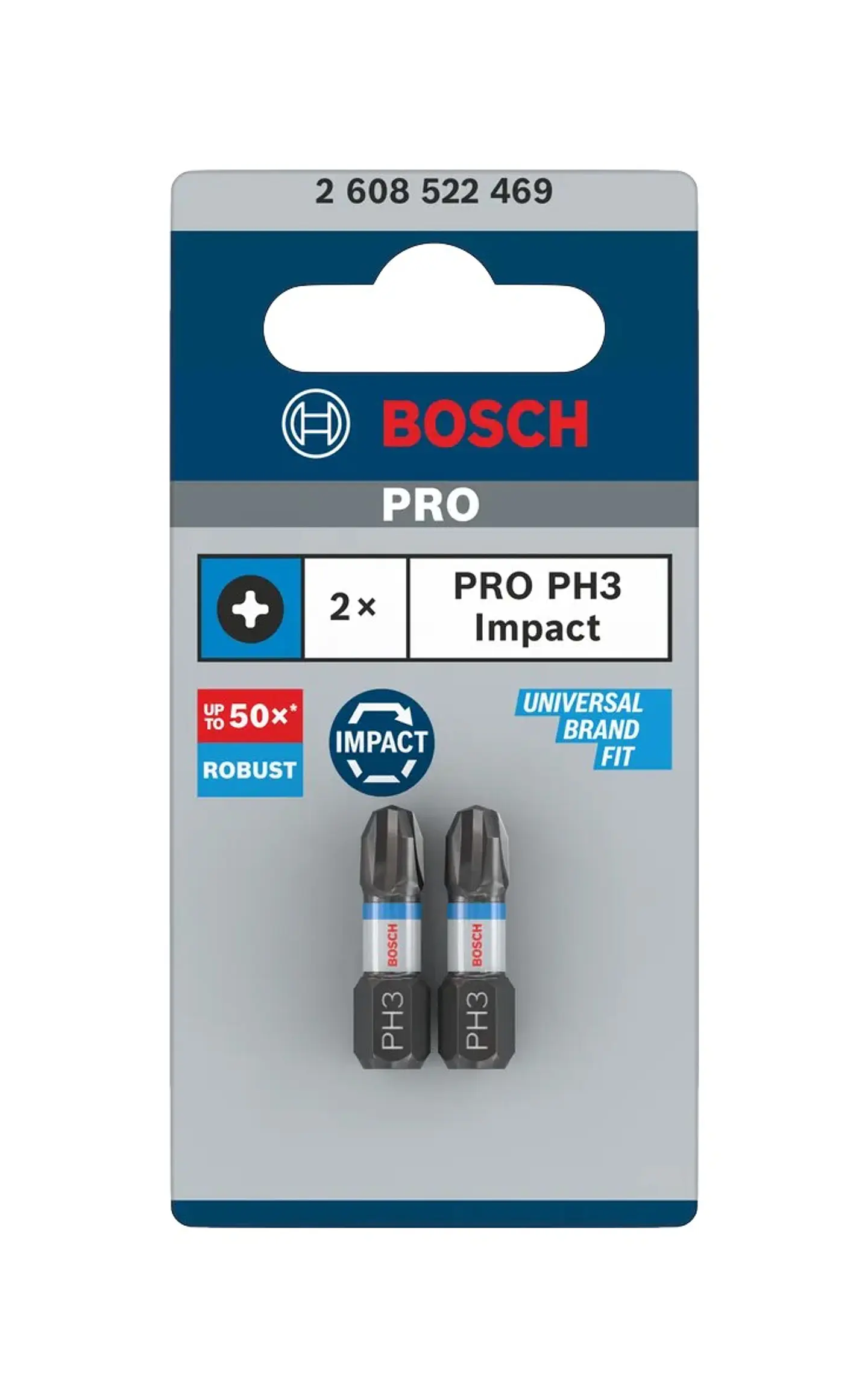 Ponta de aparafusar PRO Impact PH2 x 25mm (2 unids) BOSCH 2