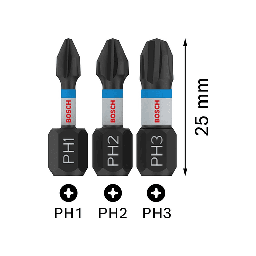 Ponta de aparafusar PRO Impact PH (3 unids) BOSCH 2