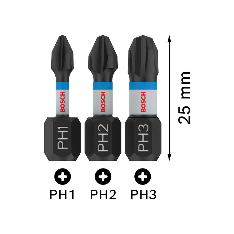 Ponta de aparafusar PRO Impact PH (3 unids) BOSCH 2