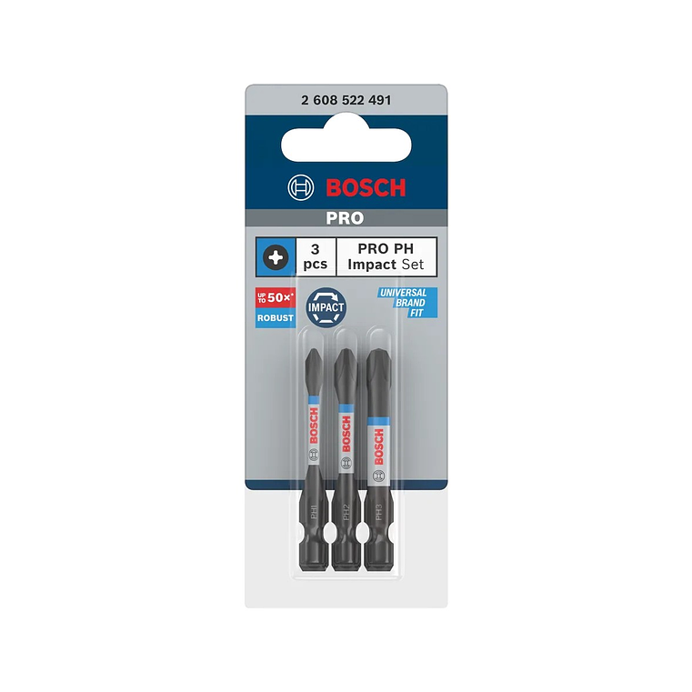 Ponta de aparafusar PRO Impact PH (3 unids) BOSCH 3