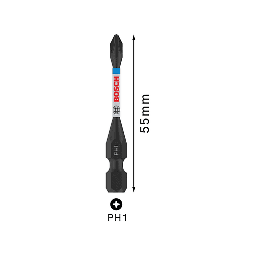 Ponta de aparafusar PRO Impact PH1 x 55mm (2 unids) BOSCH 2