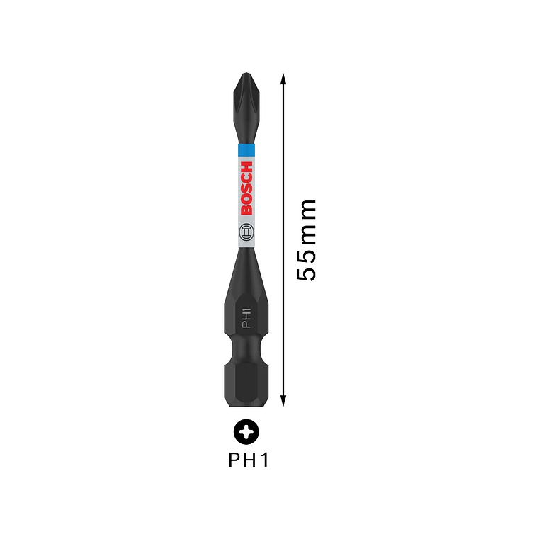 Ponta de aparafusar PRO Impact PH1 x 55mm (2 unids) BOSCH 2