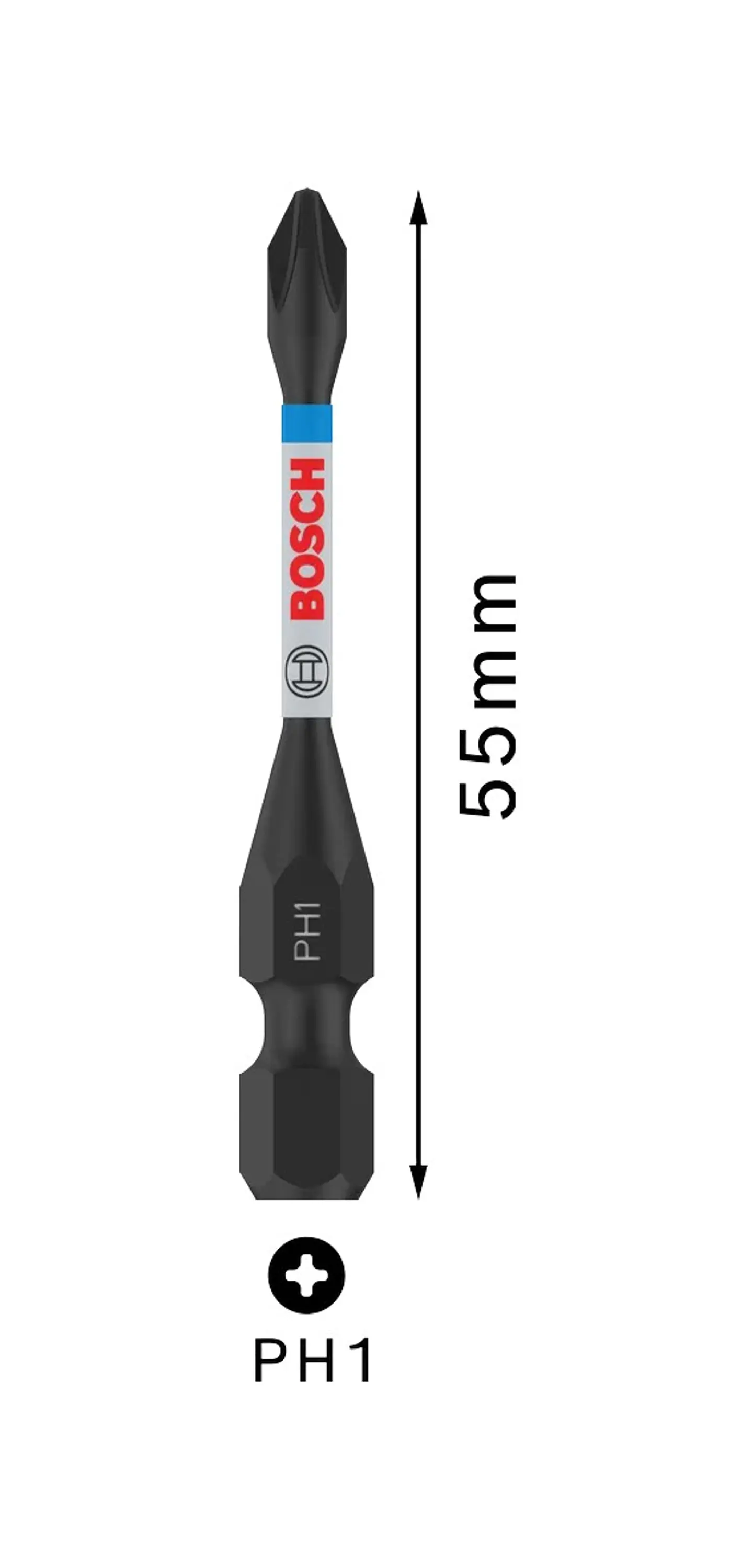Ponta de aparafusar PRO Impact PH1 x 55mm (2 unids) BOSCH 2