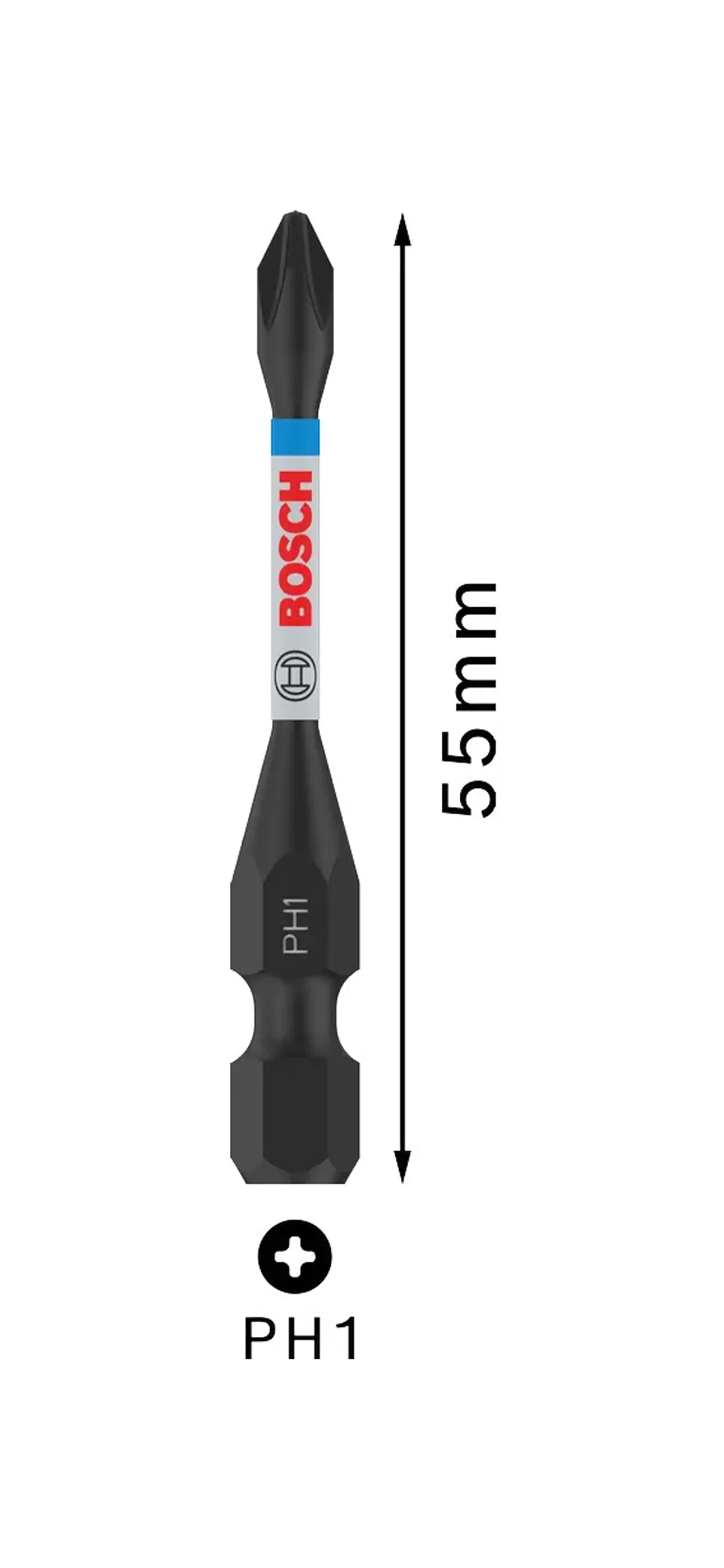 Ponta de aparafusar PRO Impact PH1 x 55mm (2 unids) BOSCH 2