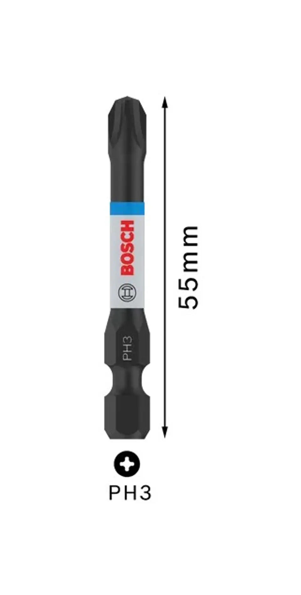 Ponta de aparafusar PRO Impact PH3 x 55mm (2 unids) BOSCH 2