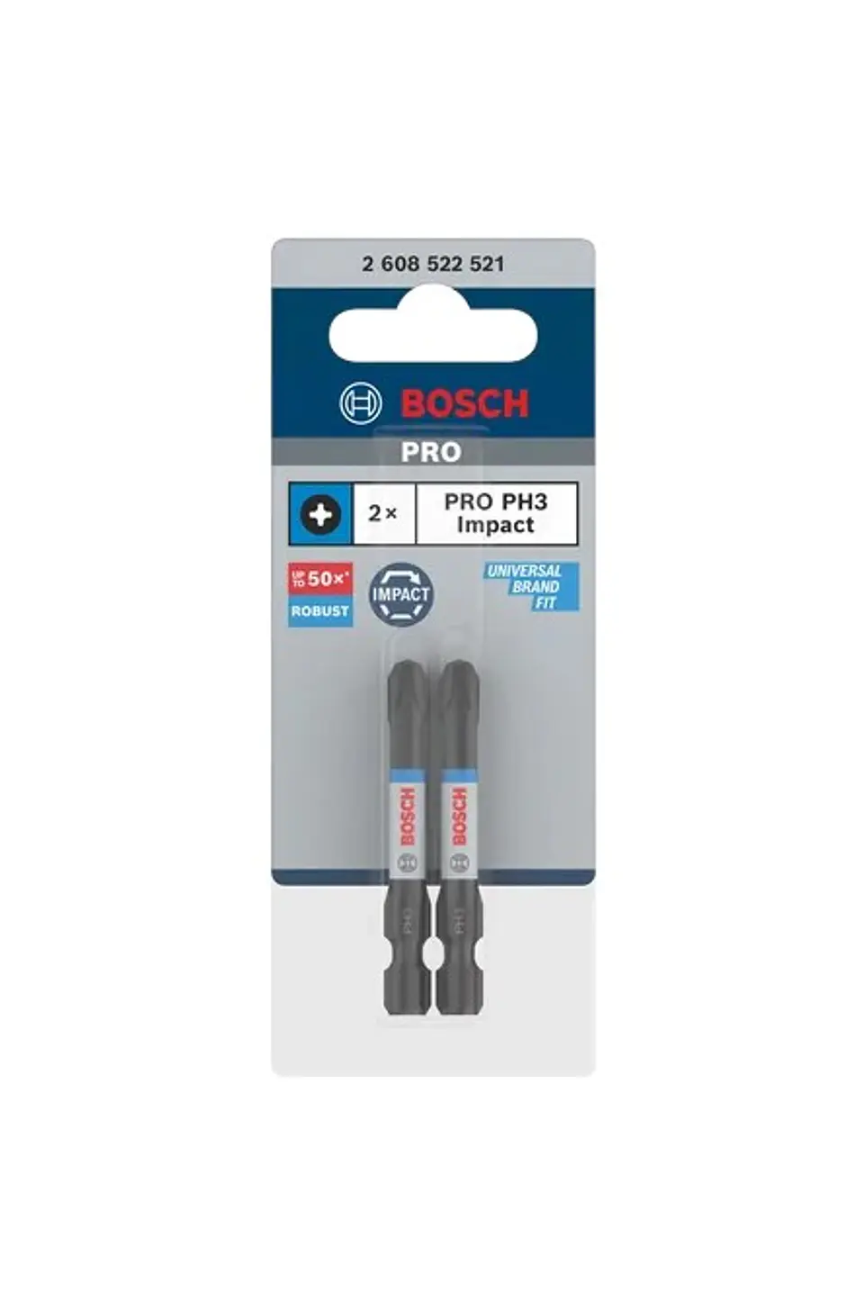 Ponta de aparafusar PRO Impact PH3 x 55mm (2 unids) BOSCH 3