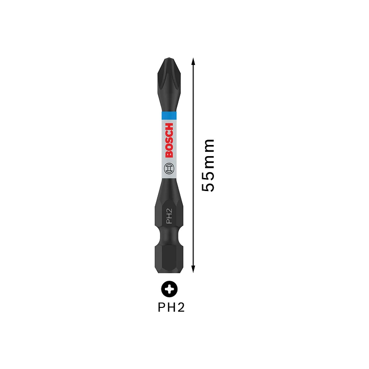 Ponta de aparafusar PRO Impact PH2 x 55mm (5 unids) BOSCH 2