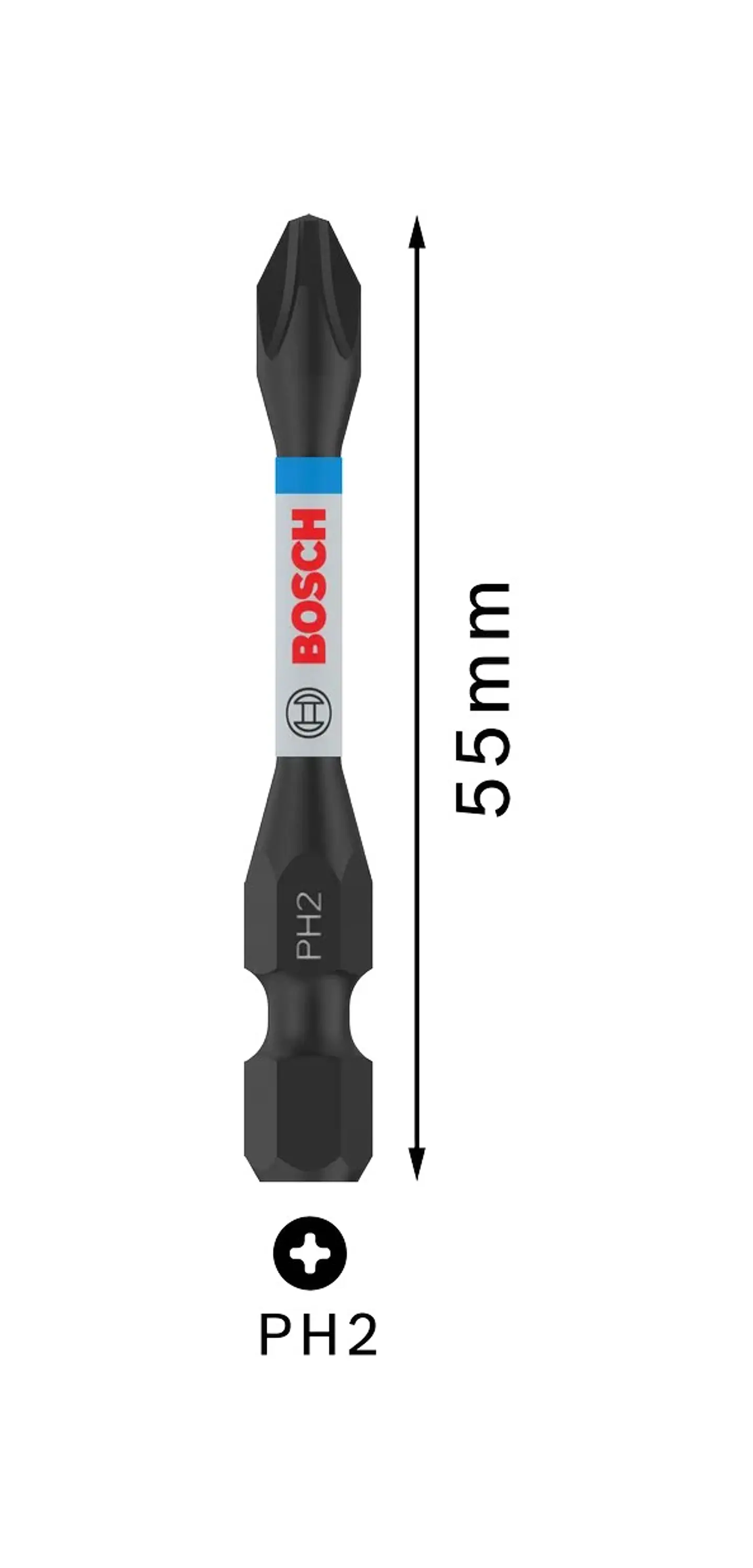 Ponta de aparafusar PRO Impact PH2 x 55mm (5 unids) BOSCH 2