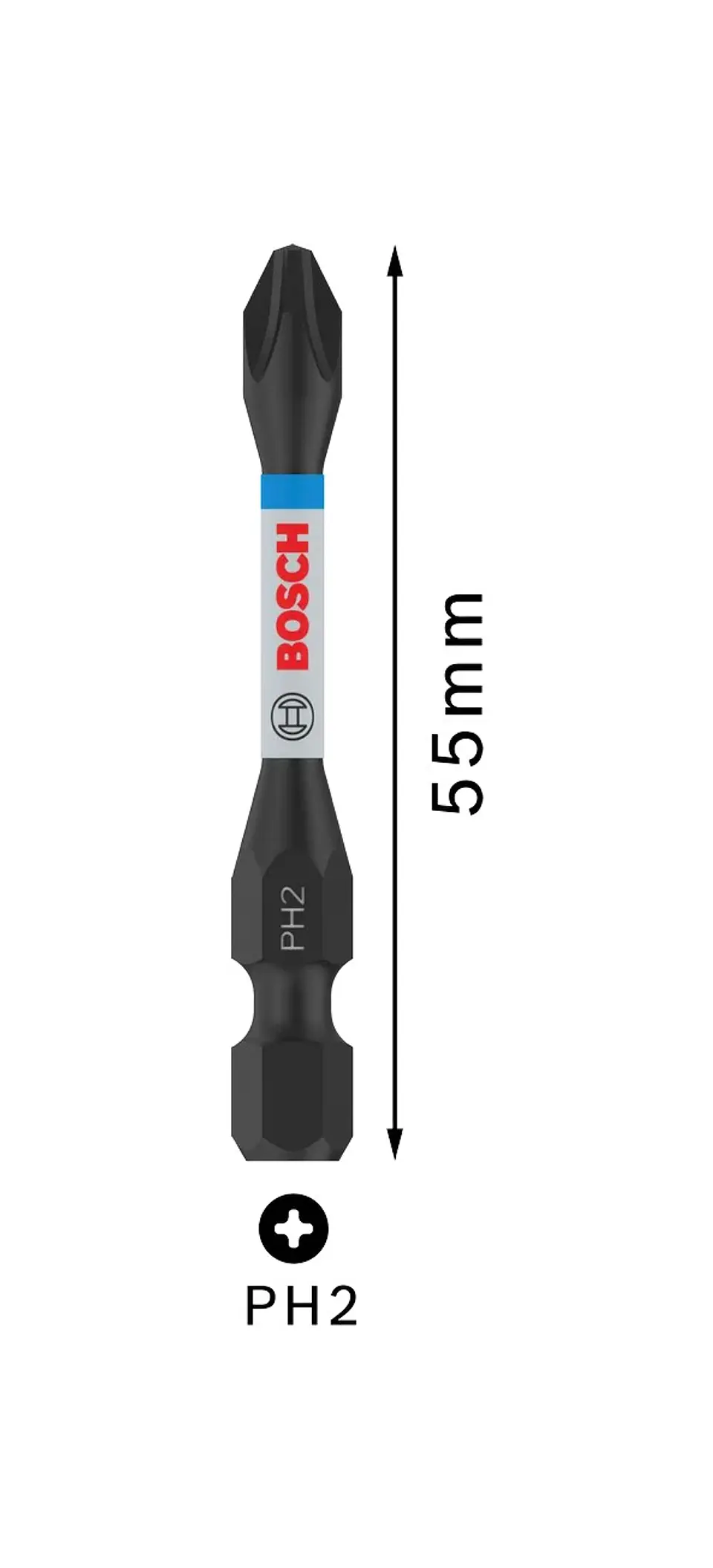 Ponta de aparafusar PRO Impact PH2 x 55mm (5 unids) BOSCH 2