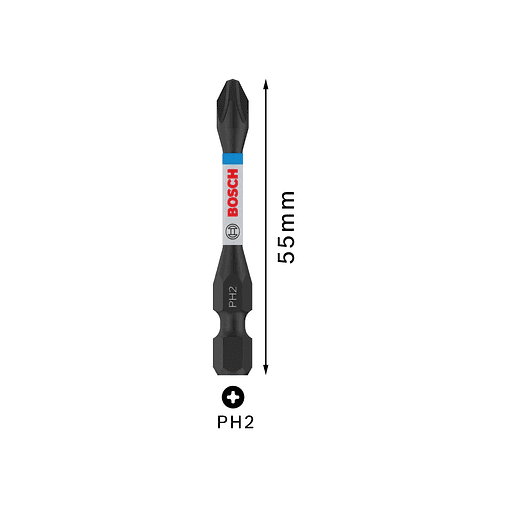 Ponta de aparafusar PRO Impact PH2 x 55mm (15 unids) BOSCH 3