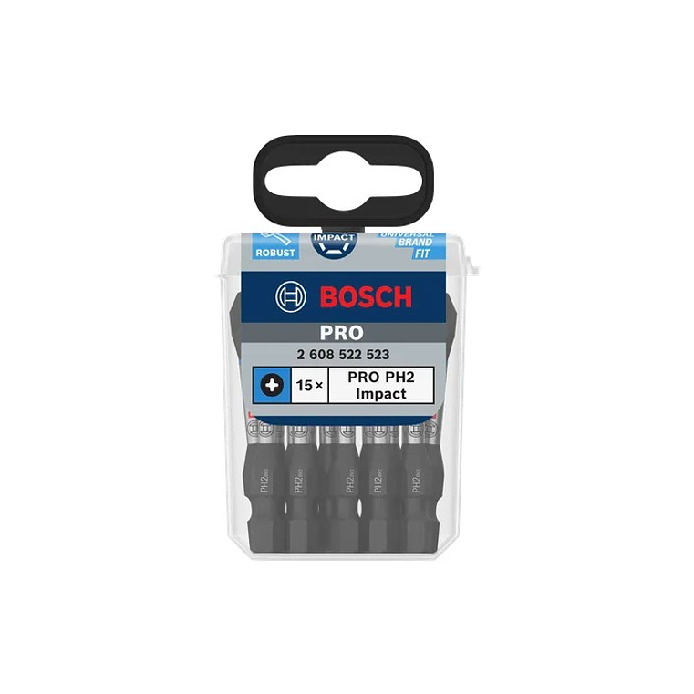 Ponta de aparafusar PRO Impact PH2 x 55mm (15 unids) BOSCH 2