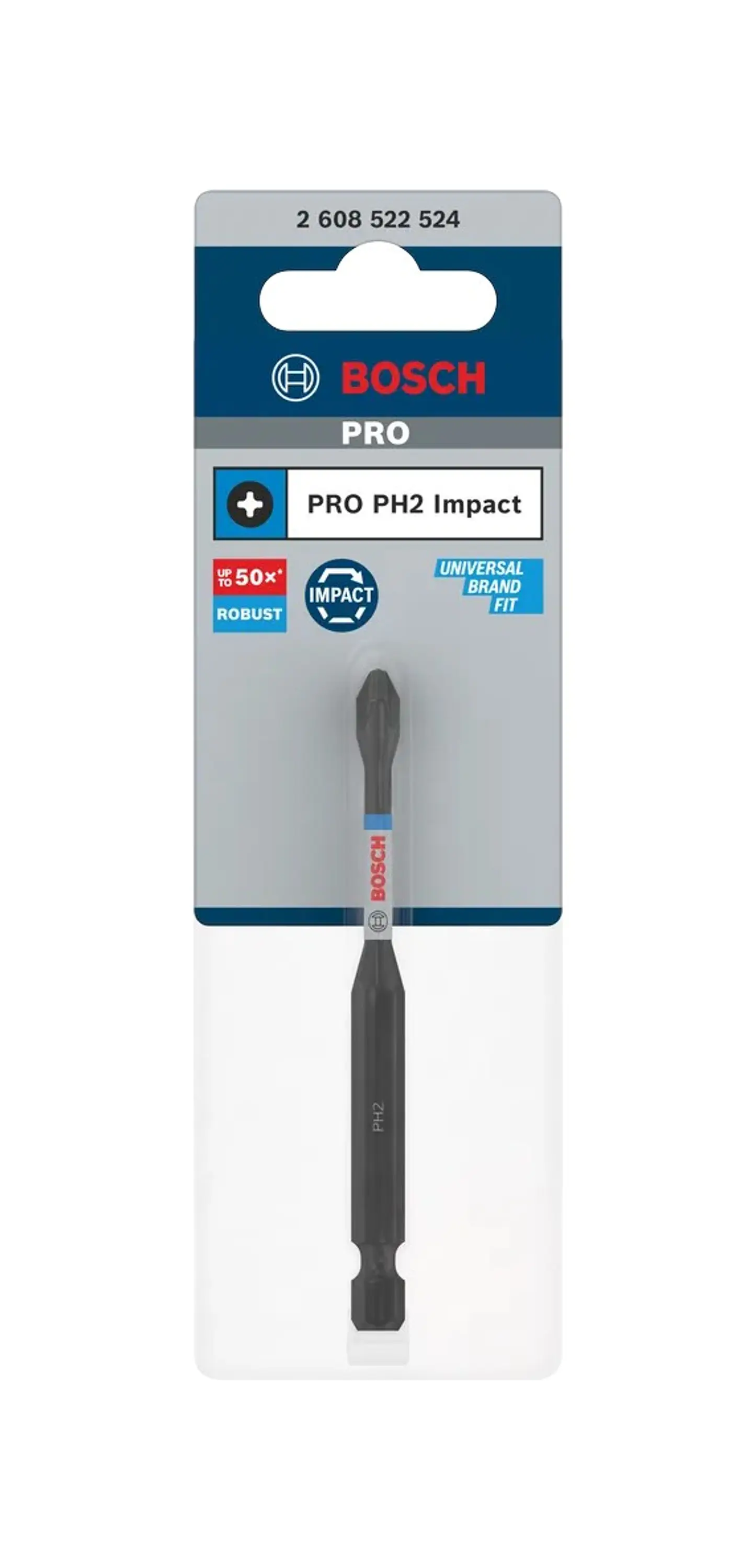 Ponta de aparafusar PRO Impact PH2 x 90mm (1 unid) BOSCH 3