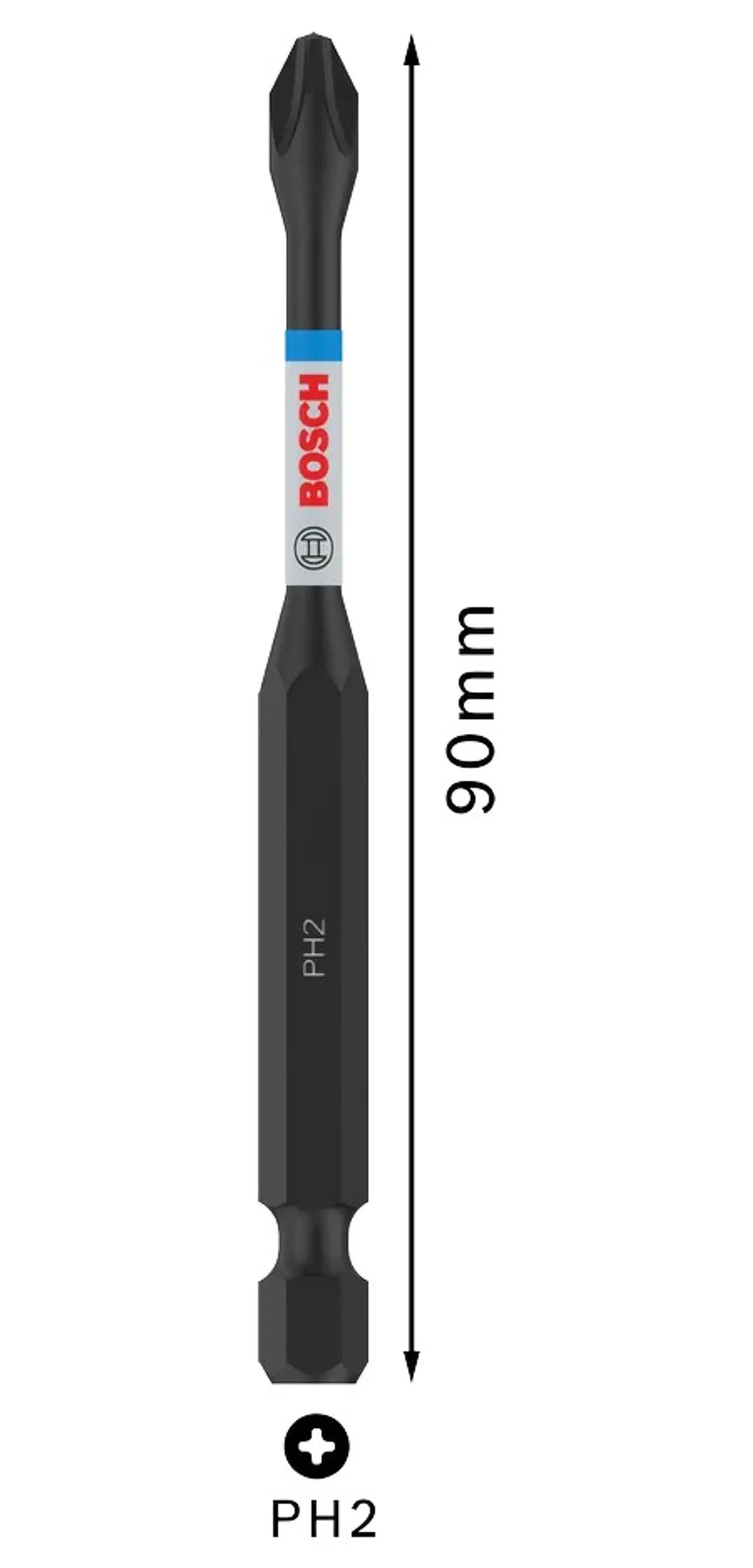Ponta de aparafusar PRO Impact PH2 x 90mm (1 unid) BOSCH 2