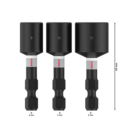 PRO Impact Nutsetter 8 / 10 / 13 mm (3 unid.) BOSCH 
