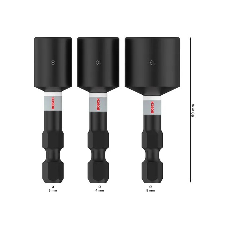 PRO Impact Nutsetter 8 / 10 / 13 mm (3 unid.) BOSCH  2